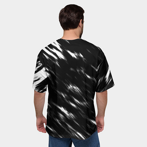 Мужская футболка оверсайз Doom штрихи красок / 3D-принт – фото 4