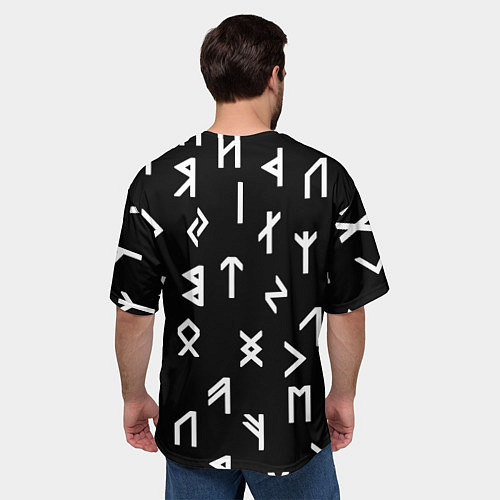 Мужская футболка оверсайз Doom магические символы / 3D-принт – фото 4