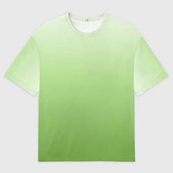 Мужская футболка оверсайз Градиент нежно-зеленый