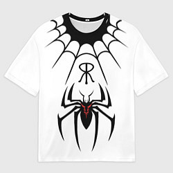 Футболка оверсайз мужская Паук на белом - the web of Fate, цвет: 3D-принт
