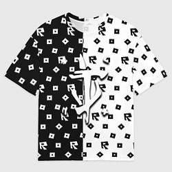 Мужская футболка оверсайз Doom x roblox pattern