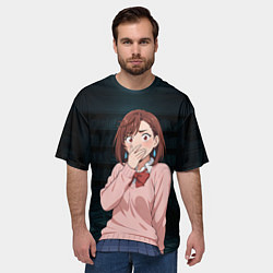 Футболка оверсайз мужская Испуганная Сиратори Айра, цвет: 3D-принт — фото 2