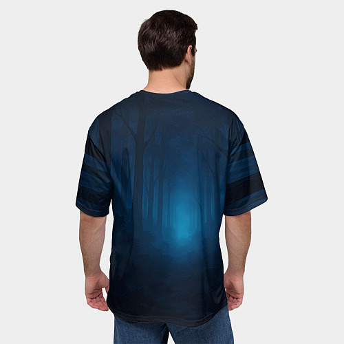 Мужская футболка оверсайз Сиратори Айра школьница / 3D-принт – фото 4