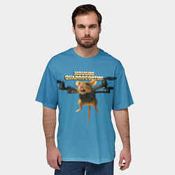 Футболка оверсайз мужская Mousini Quadrocoptini мем, цвет: 3D-принт — фото 2