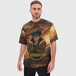 Футболка оверсайз мужская XXXTentacion anime style, цвет: 3D-принт — фото 2