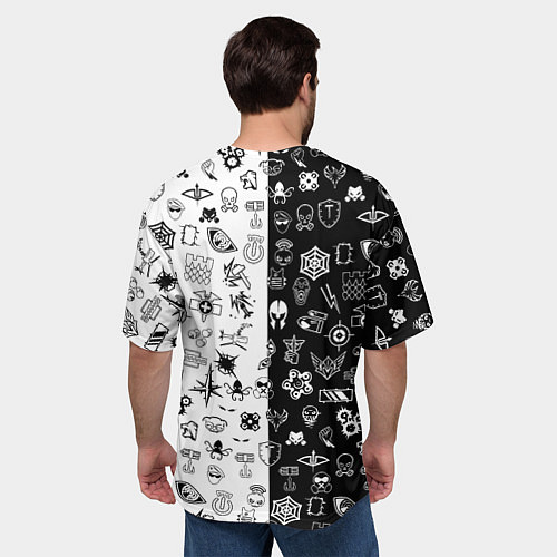 Мужская футболка оверсайз Doom ачивки паттерн / 3D-принт – фото 4