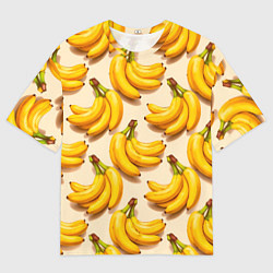 Футболка оверсайз мужская Банановые связки паттерн, цвет: 3D-принт