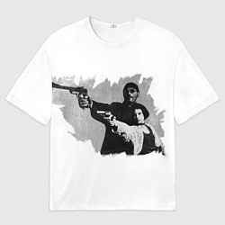 Мужская футболка оверсайз Леон рисунок