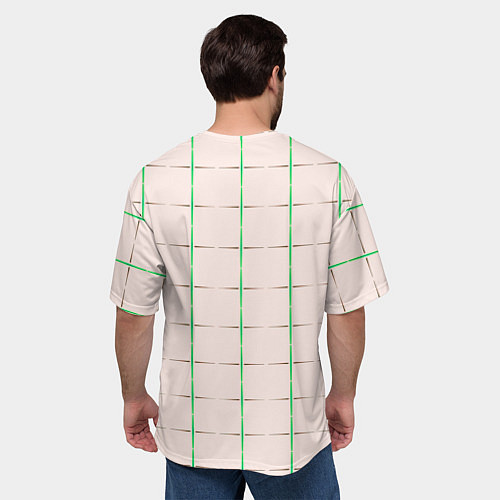 Мужская футболка оверсайз Color white stripes / 3D-принт – фото 4