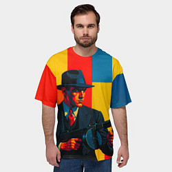 Футболка оверсайз мужская Гангстер поп-арт, цвет: 3D-принт — фото 2