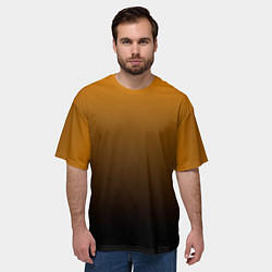 Футболка оверсайз мужская Orange gradient, цвет: 3D-принт — фото 2