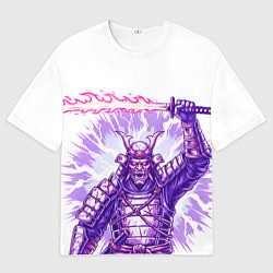 Мужская футболка оверсайз Нападение самурая