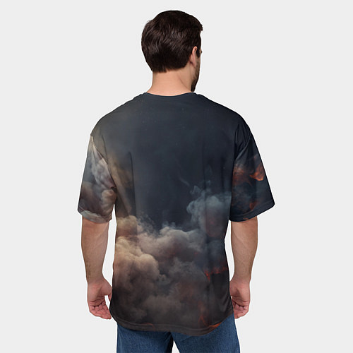 Мужская футболка оверсайз Герой аниме дракон с огненным мечем / 3D-принт – фото 4