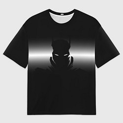 Футболка оверсайз мужская Силуэт Бэтмена - градиент, цвет: 3D-принт