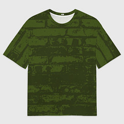 Футболка оверсайз мужская Кирпичная стена, цвет: 3D-принт