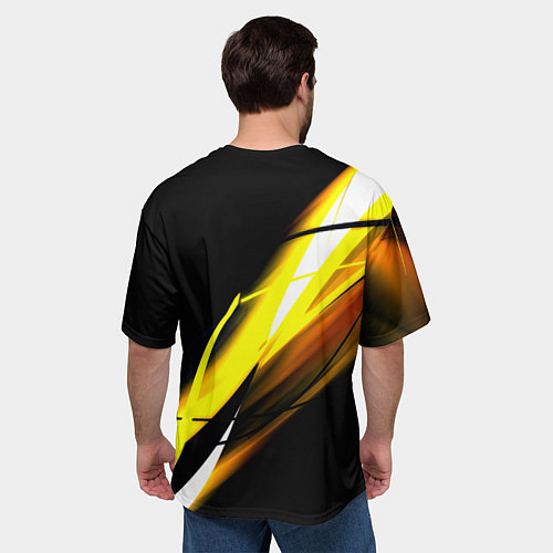 Мужская футболка оверсайз Doom геометрия из полос / 3D-принт – фото 4