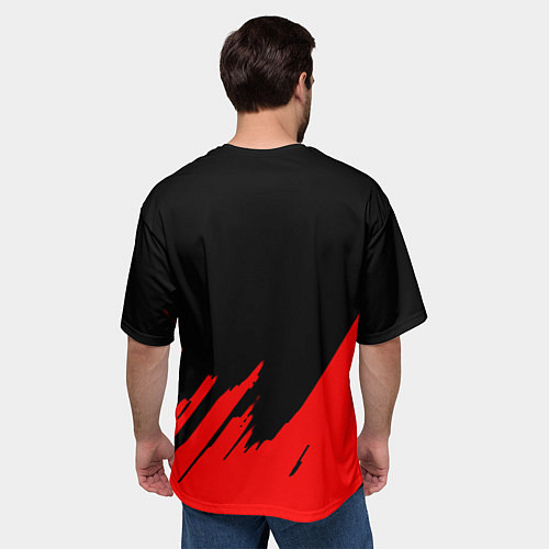 Мужская футболка оверсайз Dayz штрихи красок / 3D-принт – фото 4
