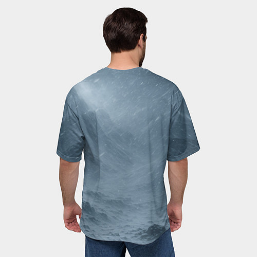 Мужская футболка оверсайз Саша - победитель по жизни / 3D-принт – фото 4