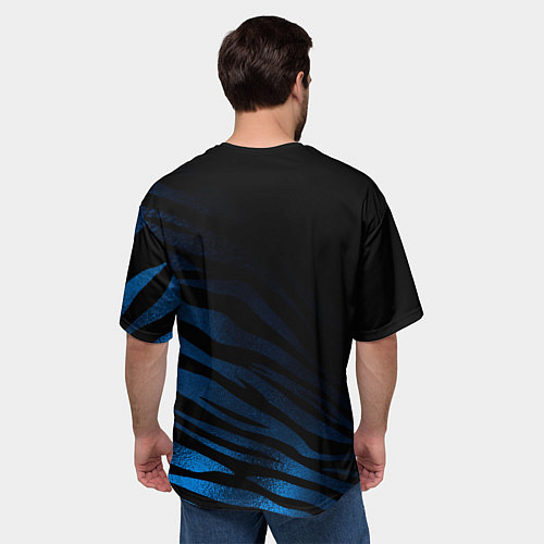 Мужская футболка оверсайз Сашка не котик Сашка тигр / 3D-принт – фото 4