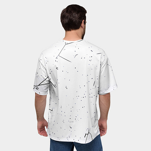 Мужская футболка оверсайз Дела Саши громче слов / 3D-принт – фото 4