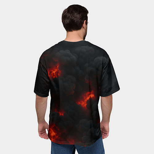 Мужская футболка оверсайз Сашин удар аргумент без слов / 3D-принт – фото 4
