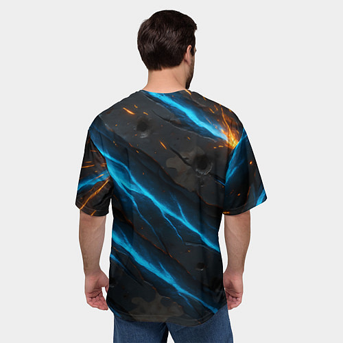 Мужская футболка оверсайз Александр лев по натуре / 3D-принт – фото 4