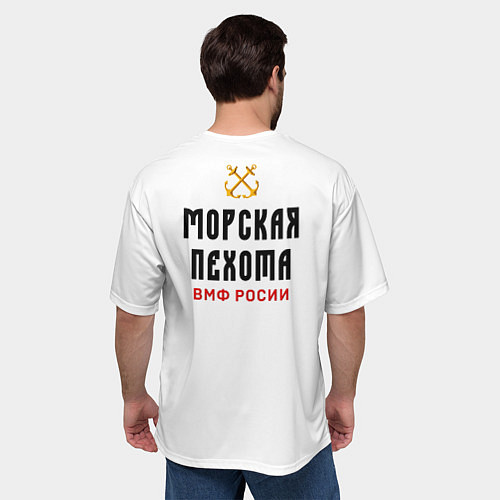 Мужская футболка оверсайз Морская Пехота ВМФ / 3D-принт – фото 4