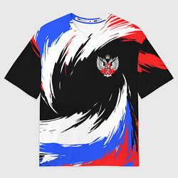 Футболка оверсайз мужская Федерация бокса РФ - краска, цвет: 3D-принт
