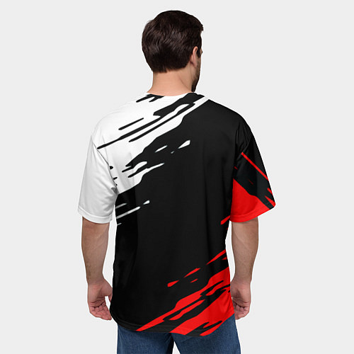 Мужская футболка оверсайз Dayz краски штрихи / 3D-принт – фото 4
