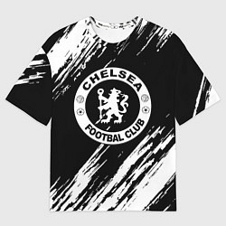 Футболка оверсайз мужская Chelsea краски текстура, цвет: 3D-принт