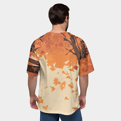 Мужская футболка оверсайз Берсерк Гатс в клетчатом шарфе / 3D-принт – фото 4