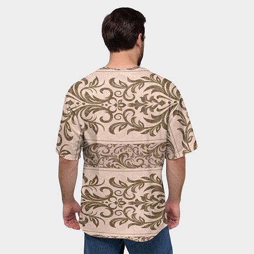 Мужская футболка оверсайз Викторианские обои / 3D-принт – фото 4