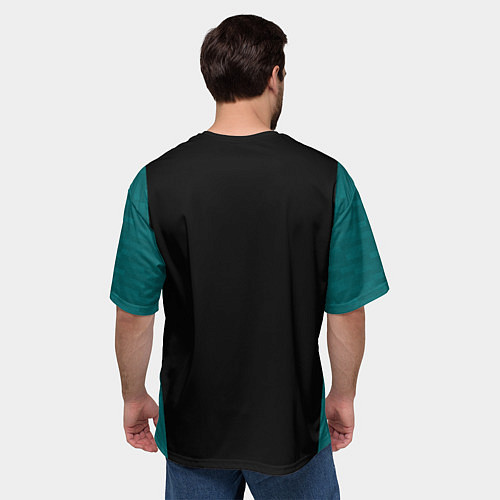 Мужская футболка оверсайз Мерседес АМГ ретро / 3D-принт – фото 4