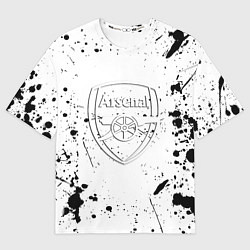 Футболка оверсайз мужская Arsenal брызги красок, цвет: 3D-принт