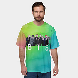 Футболка оверсайз мужская BTS kpop, цвет: 3D-принт — фото 2