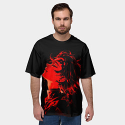 Футболка оверсайз мужская Клинок, рассекающий демонов Танддиро, цвет: 3D-принт — фото 2