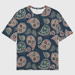 Футболка оверсайз мужская Индийский деним, цвет: 3D-принт