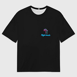 Футболка оверсайз мужская Night beach, цвет: 3D-принт