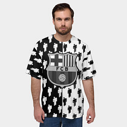 Футболка оверсайз мужская Barcelona спортивный паттерн, цвет: 3D-принт — фото 2