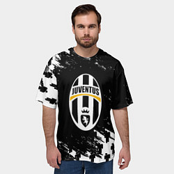 Футболка оверсайз мужская Ювентус пипл краски, цвет: 3D-принт — фото 2