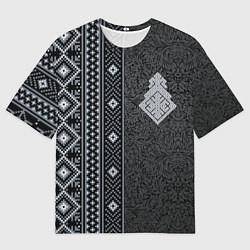 Футболка оверсайз мужская Славянский орнамент Макошь, цвет: 3D-принт