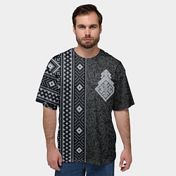 Футболка оверсайз мужская Славянский орнамент Макошь, цвет: 3D-принт — фото 2