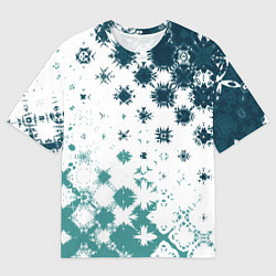 Футболка оверсайз мужская Узорчатые пятна по диагонали, цвет: 3D-принт