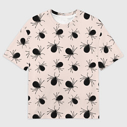 Мужская футболка оверсайз Паттерн с черными жуками