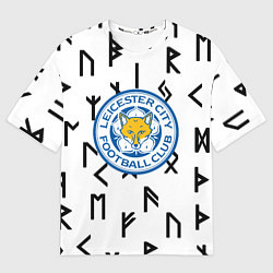 Футболка оверсайз мужская Лестер сити символы митстические, цвет: 3D-принт