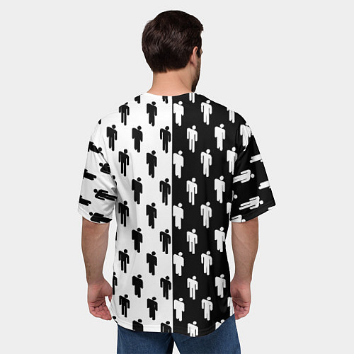 Мужская футболка оверсайз Inter паттерн люди спорт / 3D-принт – фото 4