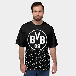 Футболка оверсайз мужская Borussia хищник стиль, цвет: 3D-принт — фото 2