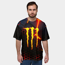 Футболка оверсайз мужская Monster energy броня краски, цвет: 3D-принт — фото 2