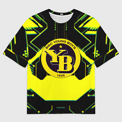 Футболка оверсайз мужская Янг Бойз спортивная геометрия линии, цвет: 3D-принт