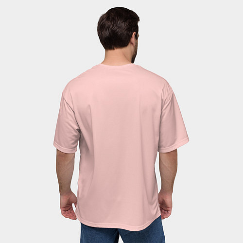 Мужская футболка оверсайз Поросенок с розовым пятачком / 3D-принт – фото 4